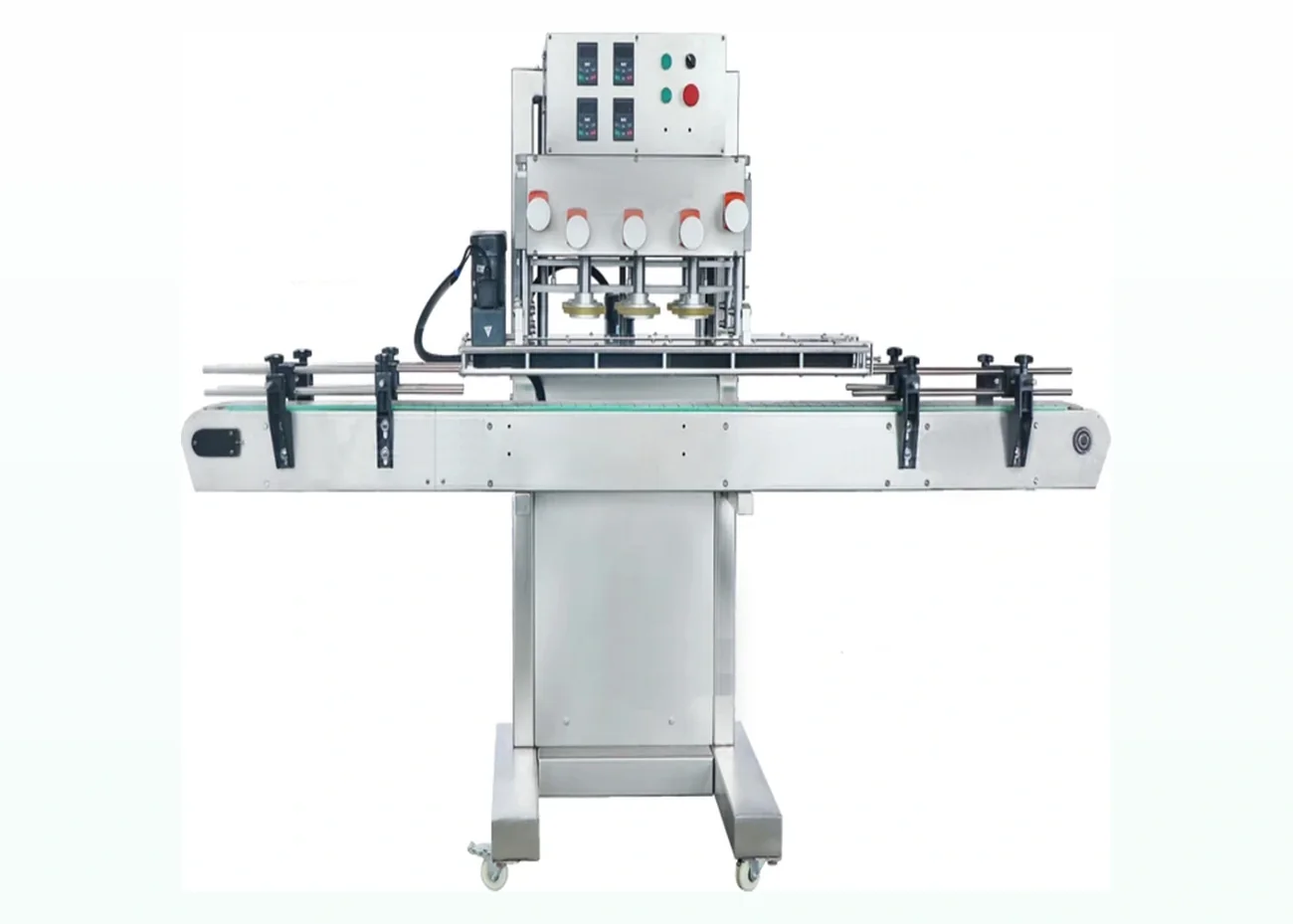 Automatic screw capping line with cap feeding equipment