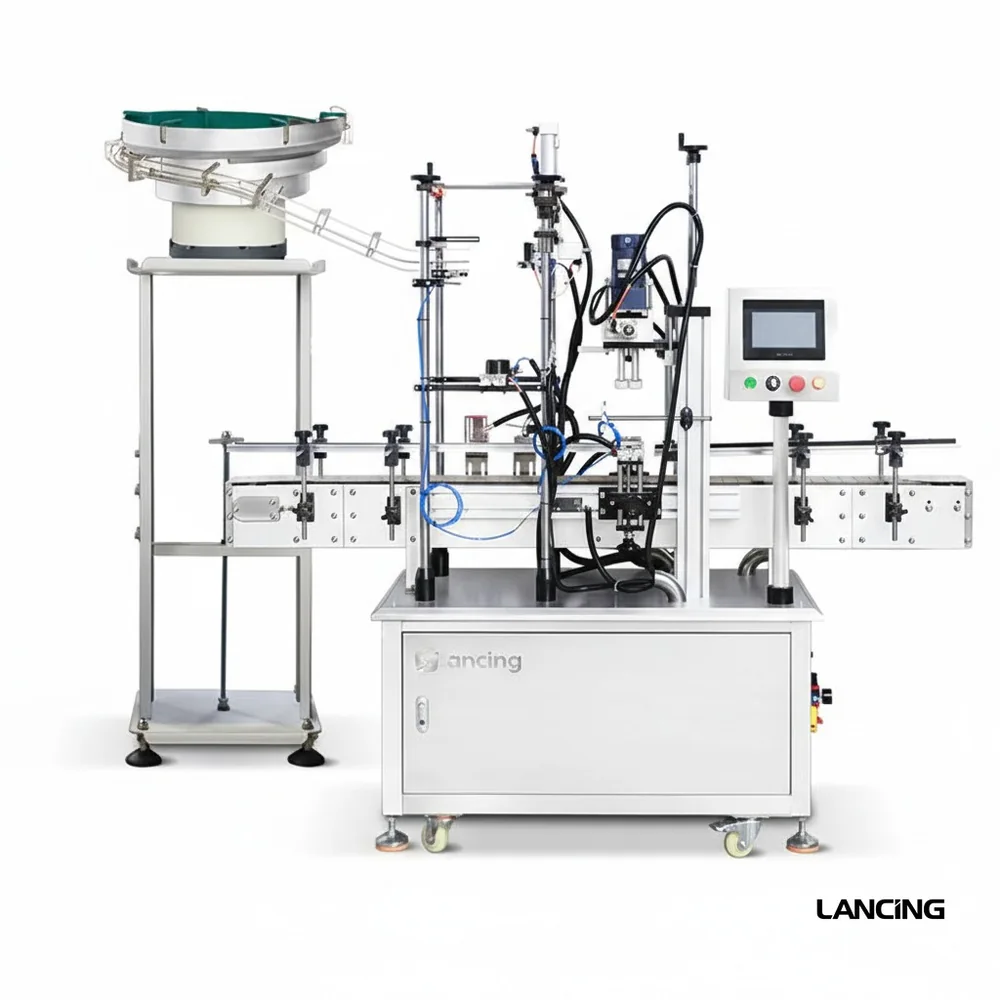 Pump capping machine with bowl feeder