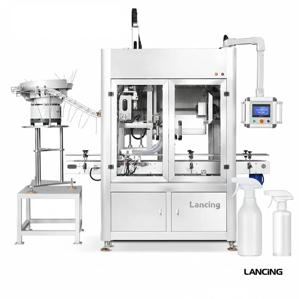 Trigger sprayer capping machine with bowl feeder
